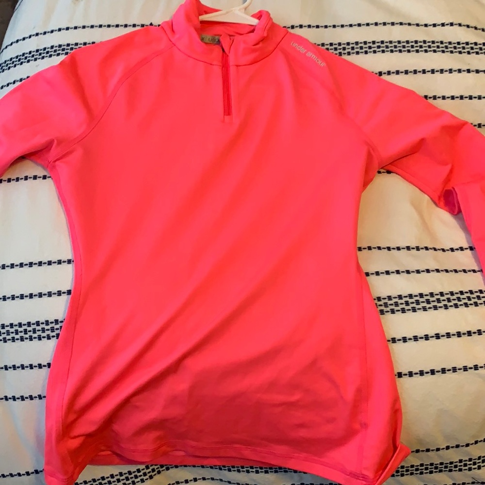 Under armour pink 3/4 zip